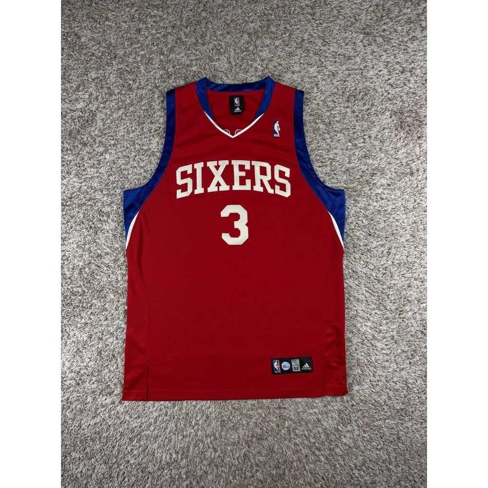 adidas NBA Authentics Allen Iverson #3 76ers 2009-10 Away Jersey Size 52